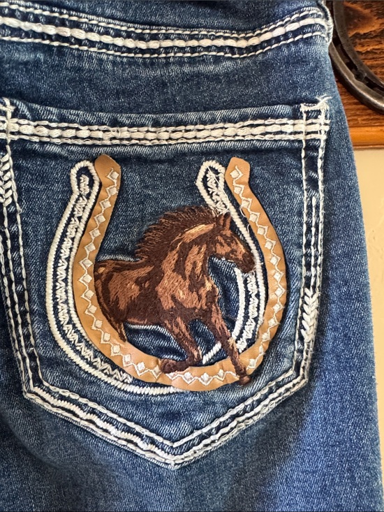 Rock & Roll Denim Denim - Rock & Roll Denim Horse Embroidered Pocket Flare Jeans